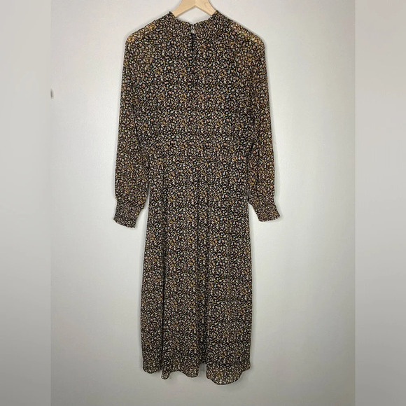 Madewell Resourced Georgette Smocked Neck Midi Dress in Folktale Paisley medium - Picture 10 of 12